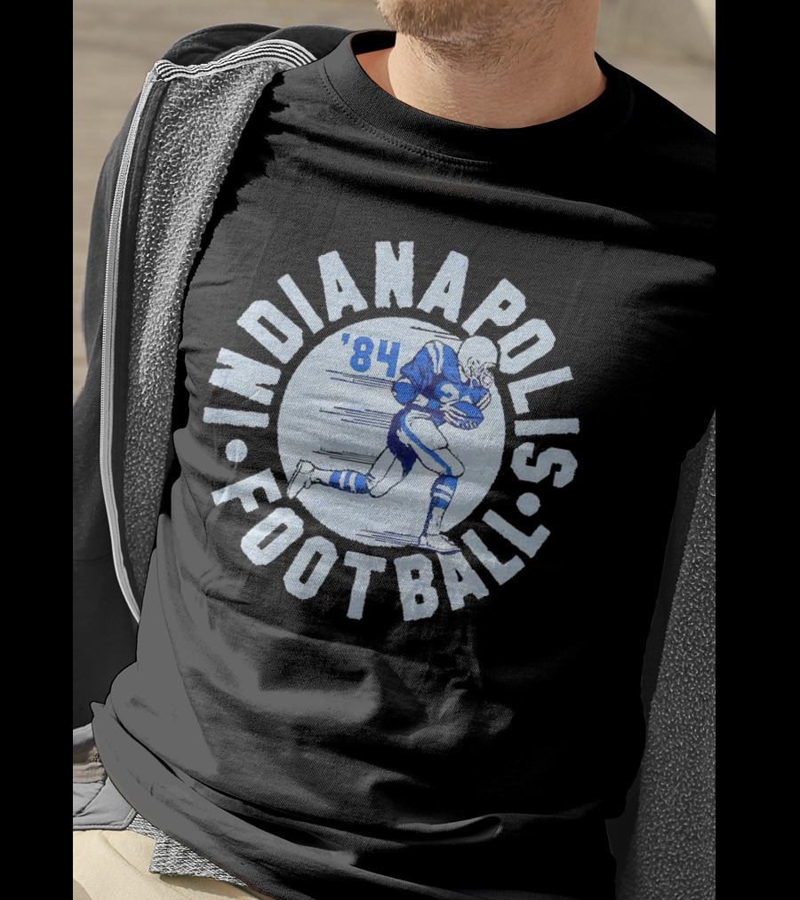 Indianapolis Football 1984 Vintage Blue And White Player T-Shirt