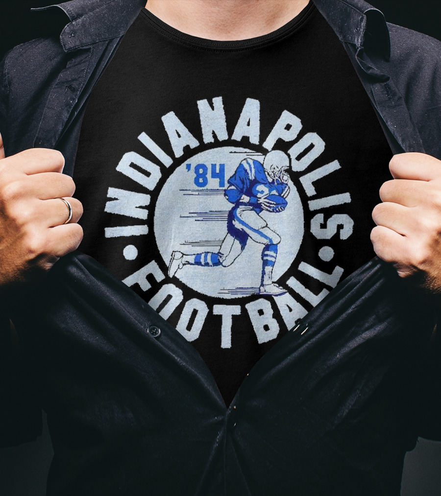 Indianapolis Football 1984 Vintage Blue And White Player T-Shirt