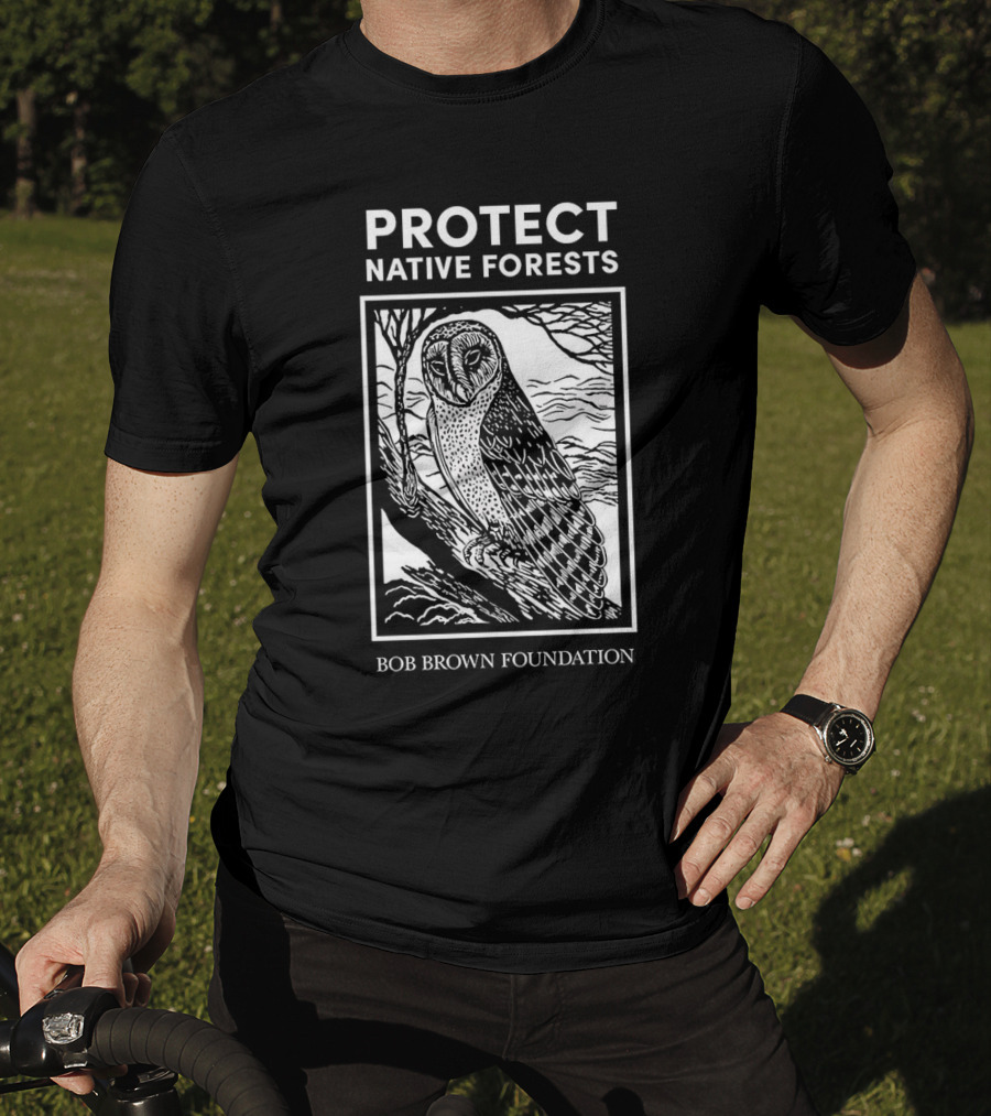 Protect Native Forests Owl Bob Brown Foundation T-Shirt