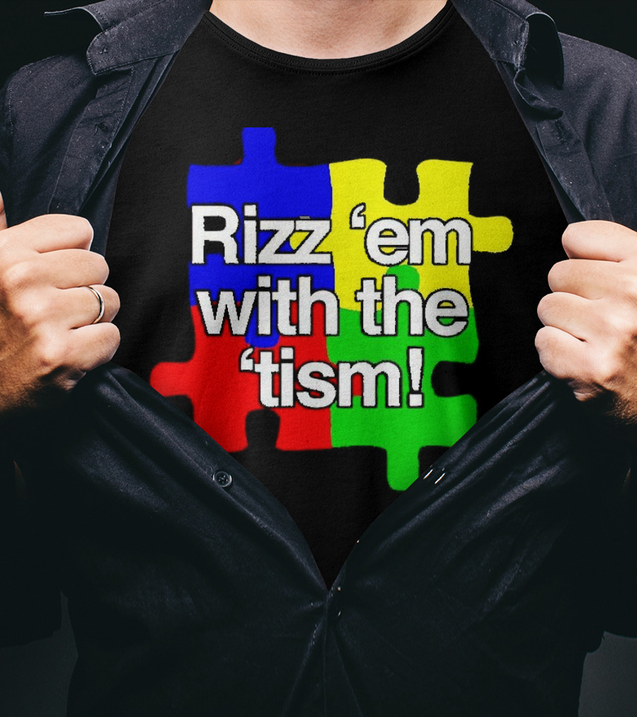 Rizz 'em With The ’Tism Puzzle Pieces T-Shirt