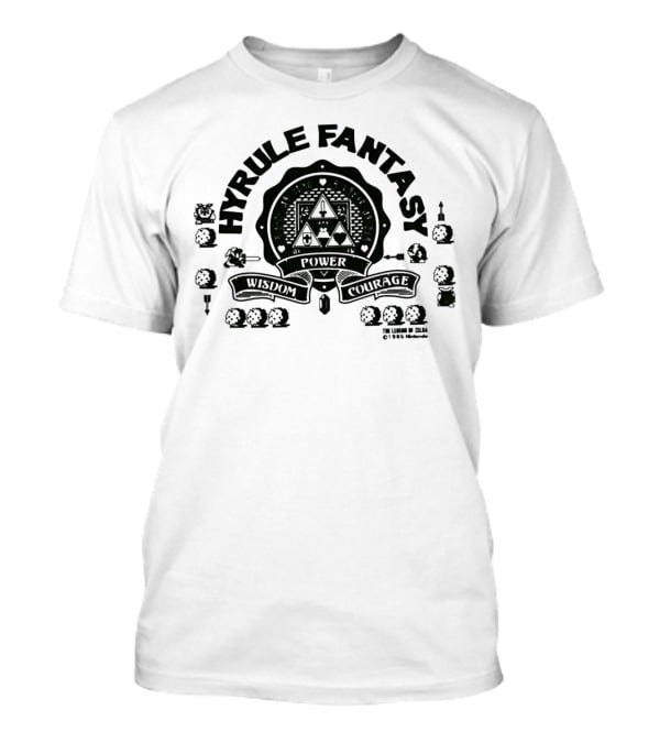 Hyrule Fantasy The Legend Of Zelda Wisdom Power Courage T-Shirt
