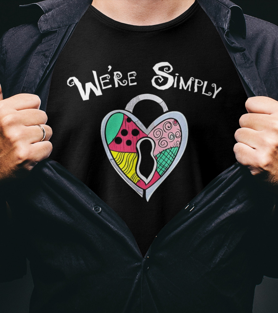 We're Simply Heart Lock Patchwork T-Shirt