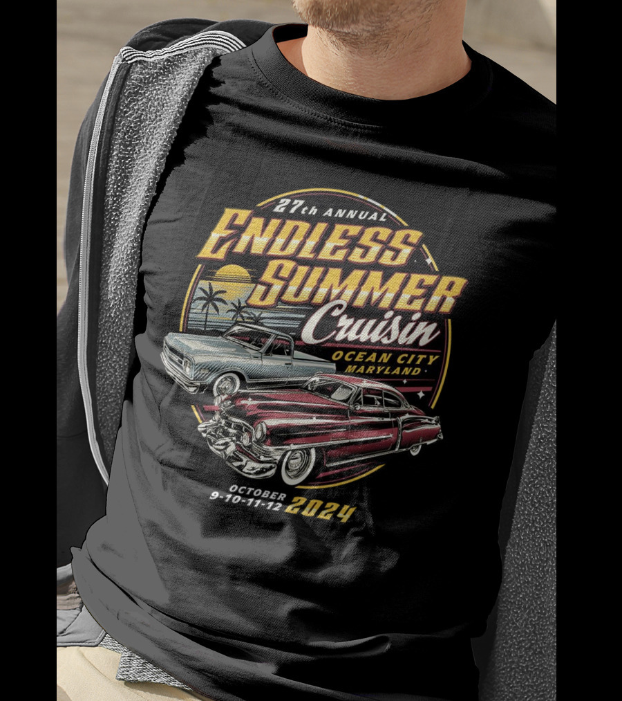 27th Annual Endless Summer Cruisin Ocean City Maryland October 9-10-11-12 T-Shirt