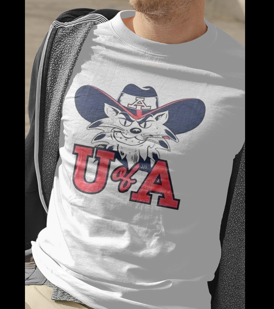 Arizona Wildcats U Of A Mascot Cowboy Hat T-Shirt
