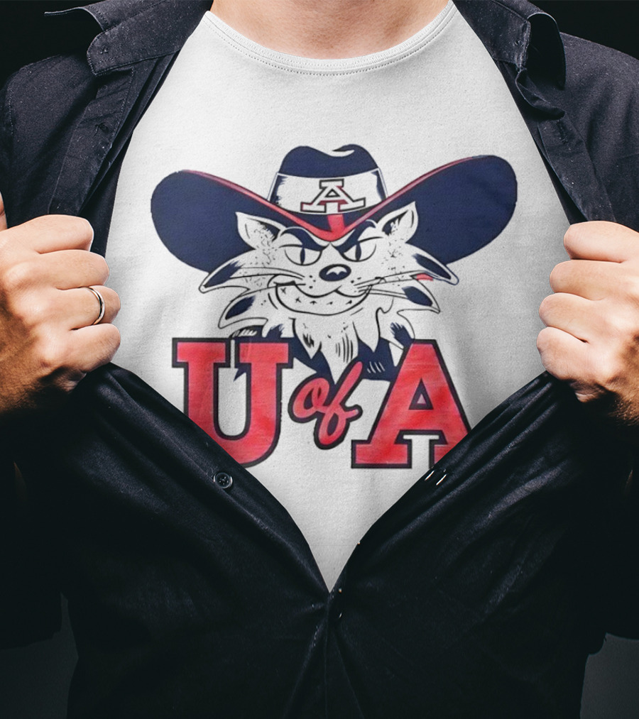 Arizona Wildcats U Of A Mascot Cowboy Hat T-Shirt