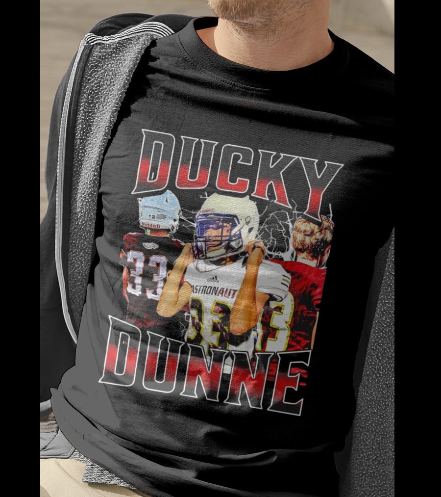Ducky Dunne Astronaut 33 Football Player T-Shirt