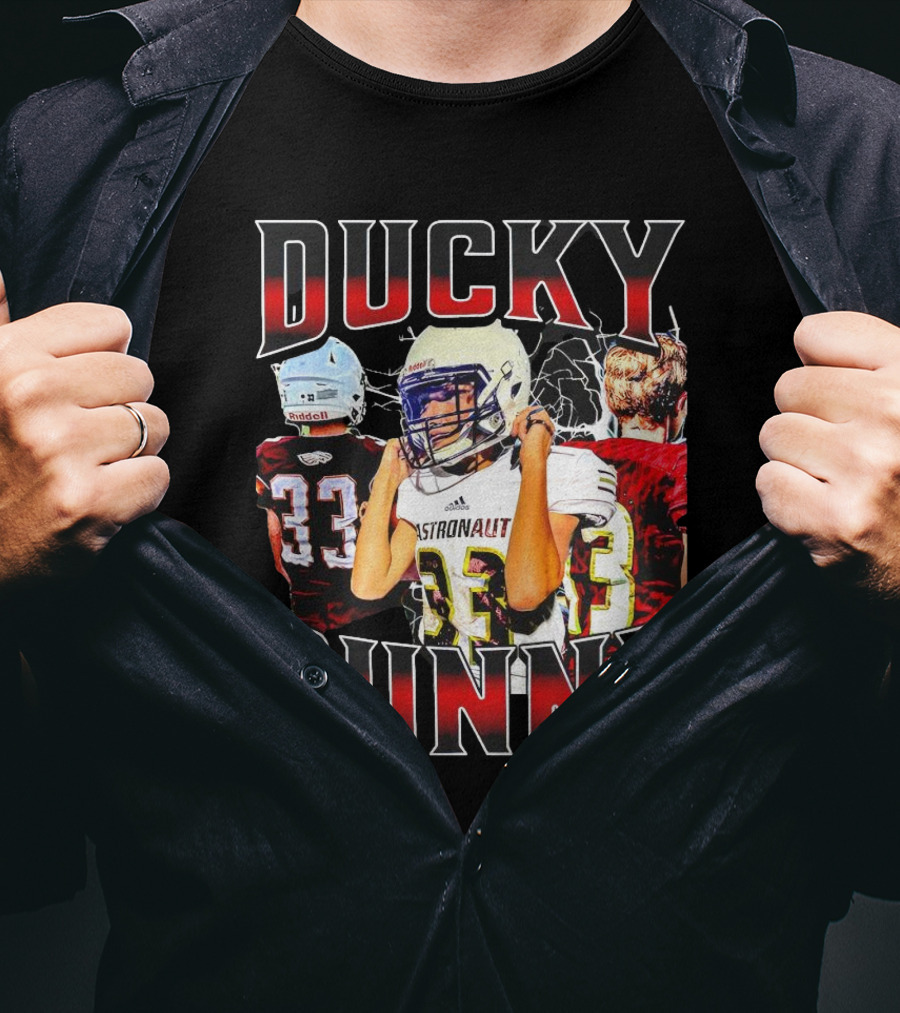 Ducky Dunne Astronaut 33 Football Player T-Shirt