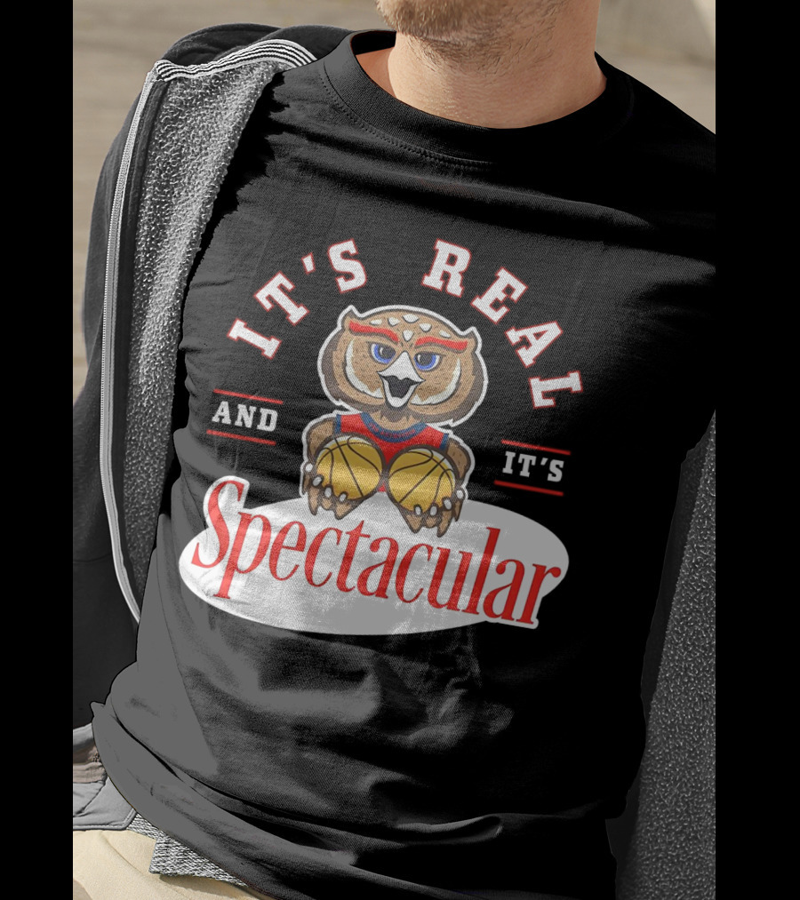 It's Real And It's Spectacular Florida Atlantic Owls Mascot T-Shirt