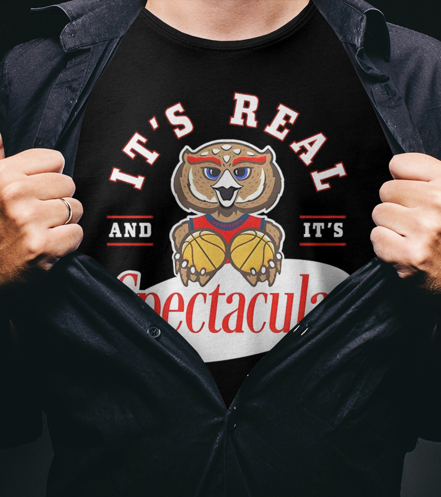 It's Real And It's Spectacular Florida Atlantic Owls Mascot T-Shirt