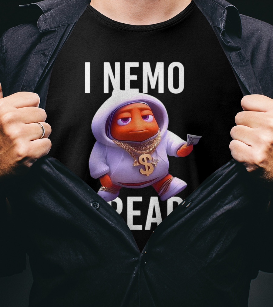 I Nemo Bread Cartoon Parody With Blinged-Out Fish In T-Shirt