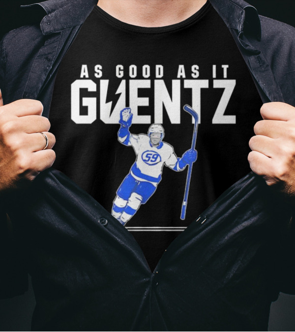 As Good As It Guentz 59 Tampa Bay Lightning Jake Guentzel Hockey Player T-Shirt