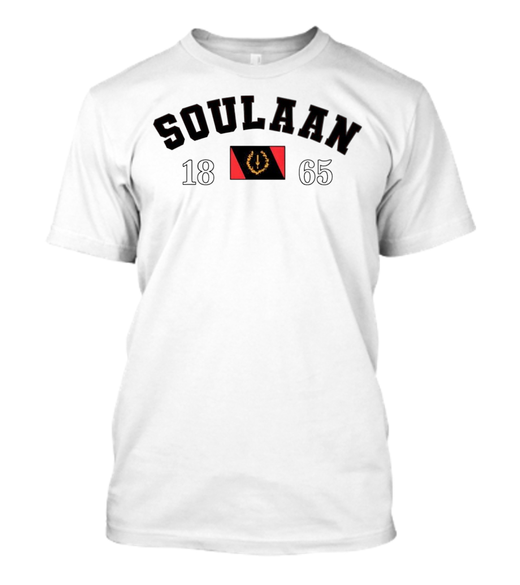 Soulaan 1865 Emblem With Heritage Flag T-Shirt