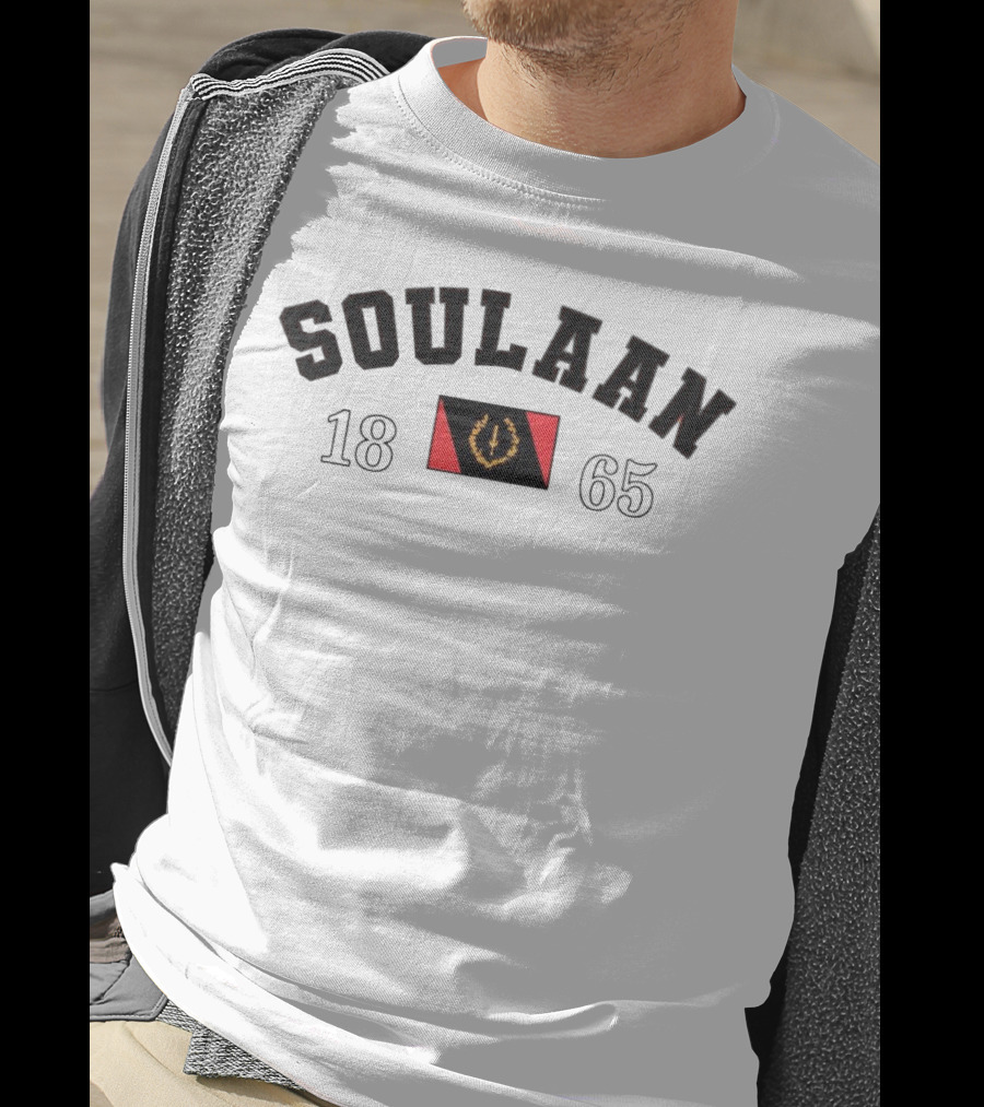 Soulaan 1865 Emblem With Heritage Flag T-Shirt