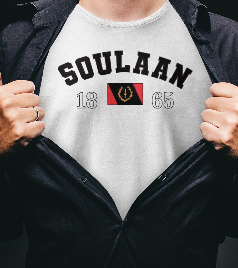Soulaan 1865 Emblem With Heritage Flag T-Shirt