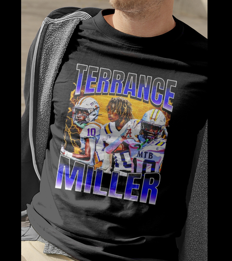 Terrance Miller Football MTB 10 Graphic Locker Room Sports Image T-Shirt