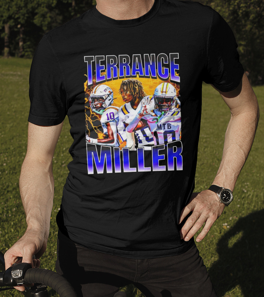 Terrance Miller Football MTB 10 Graphic Locker Room Sports Image T-Shirt