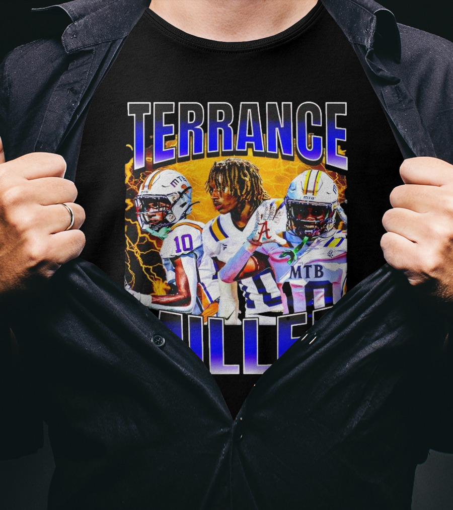 Terrance Miller Football MTB 10 Graphic Locker Room Sports Image T-Shirt