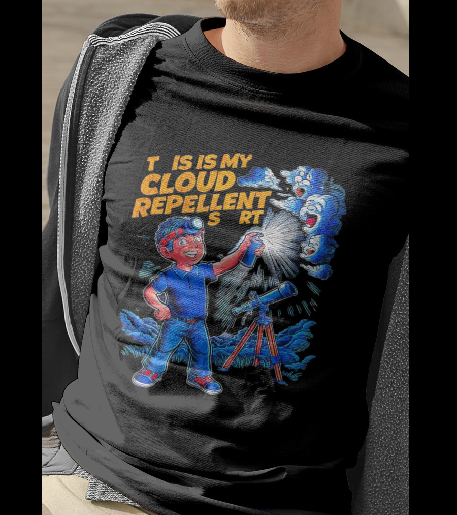 Funny Stargazing With Cloud Repellent Spray And Telescope T-Shirt