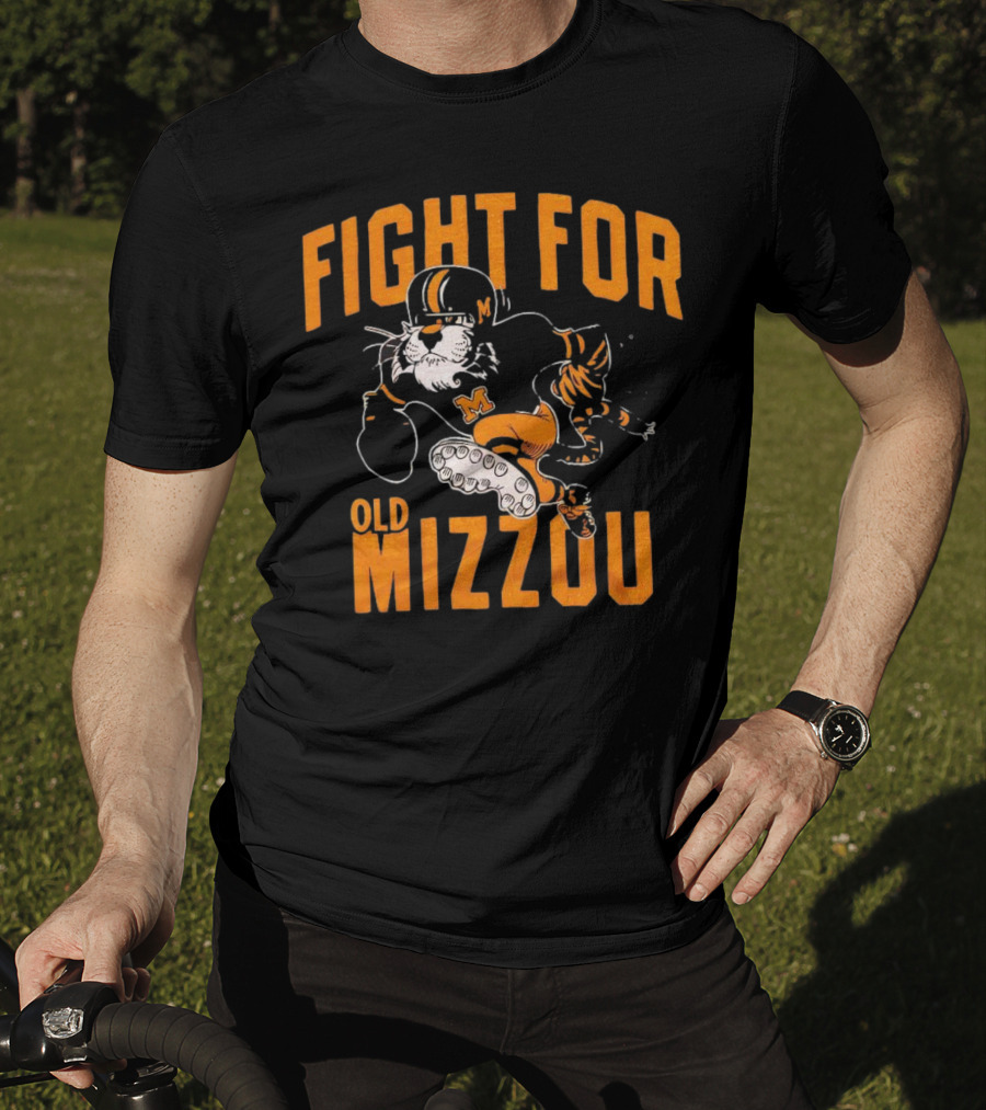 Fight For Old Mizzou Football Mascot In Action T-Shirt