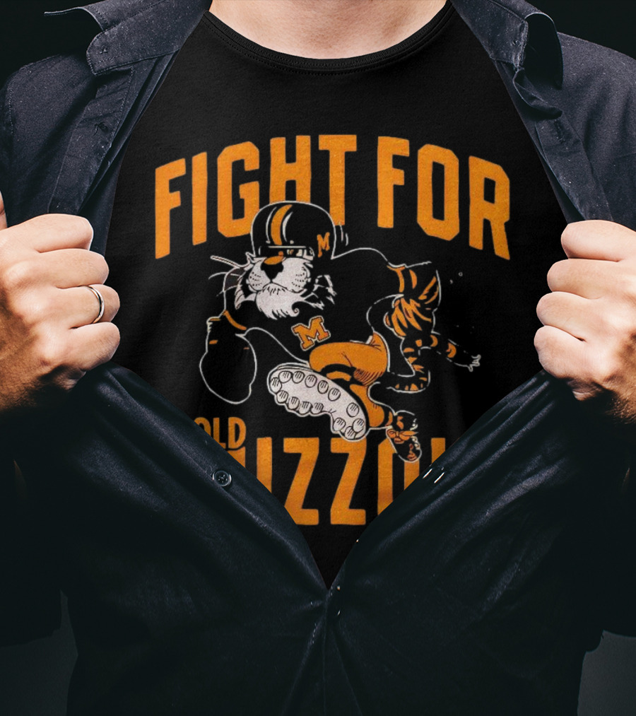 Fight For Old Mizzou Football Mascot In Action T-Shirt