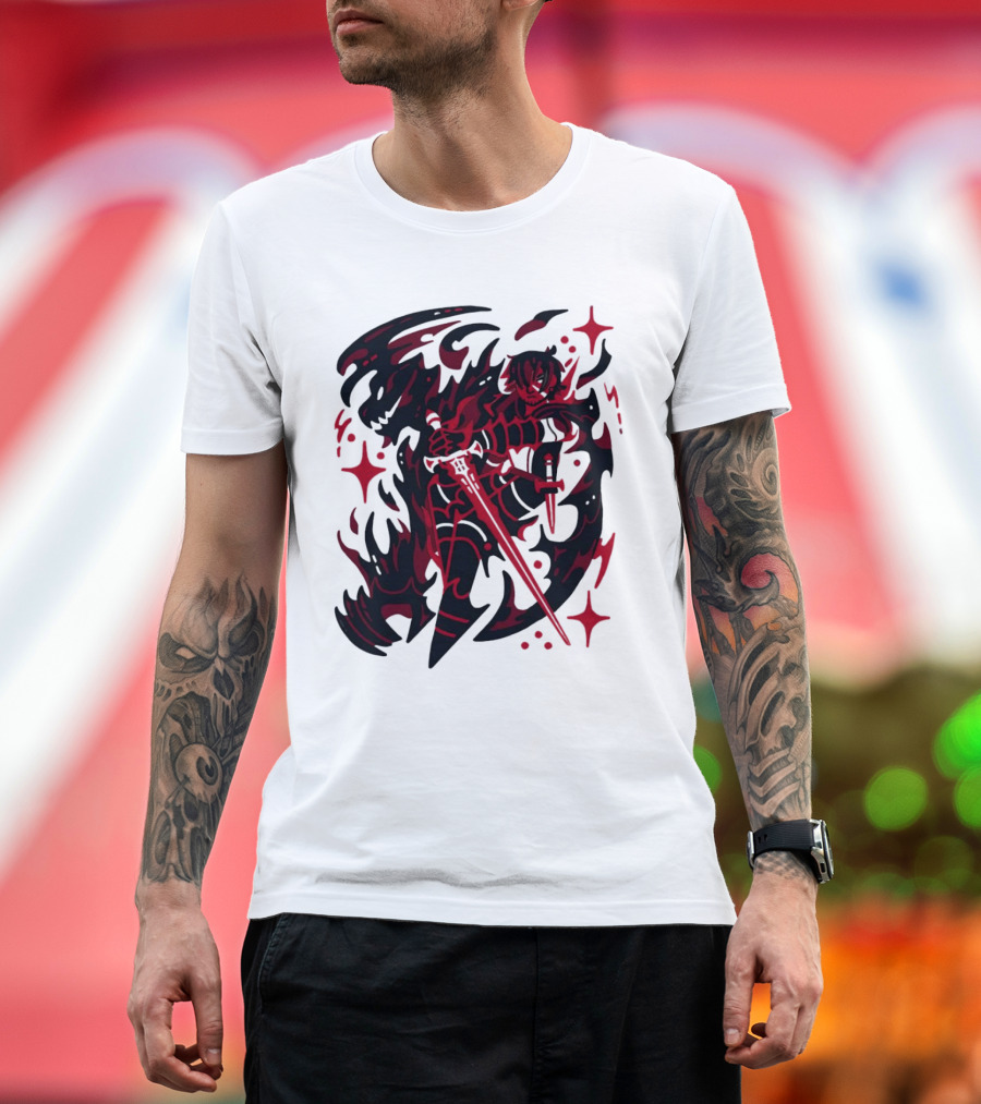 Clive Rosfield Final Fantasy XVI Red and Black Sword T-Shirt