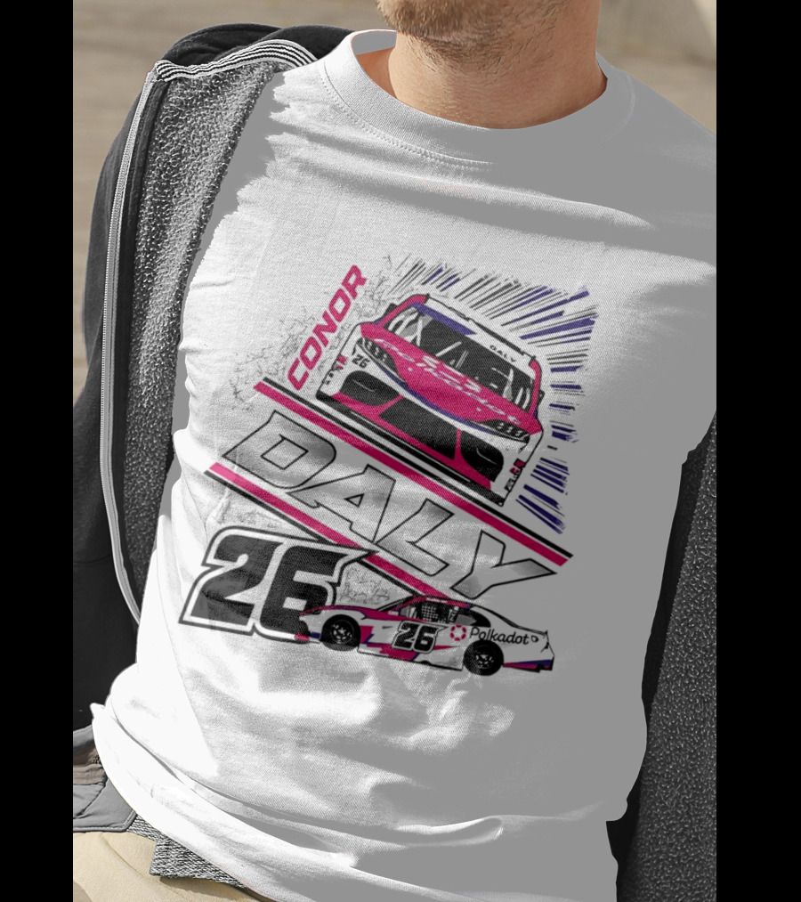 Conor Daly 26 Polkadot Racing Car T-Shirt