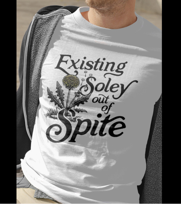 Existing Soley Out Of Spite Dandelion Motif T-Shirt