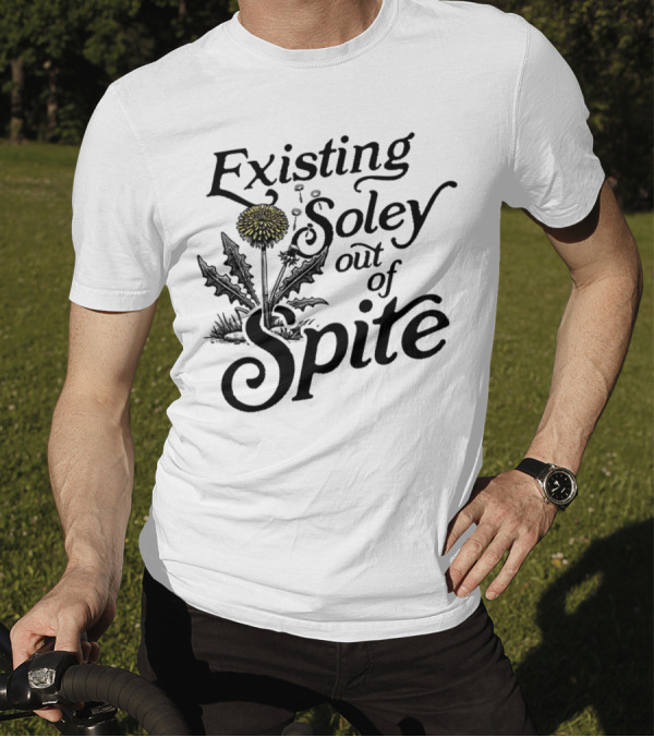 Existing Soley Out Of Spite Dandelion Motif T-Shirt