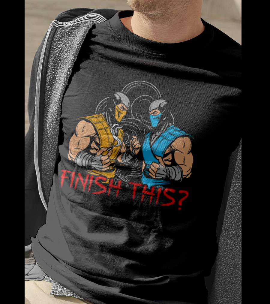 Finish This Mortal Kombat Smoke Sub-Zero Scorpion Showdown T-Shirt
