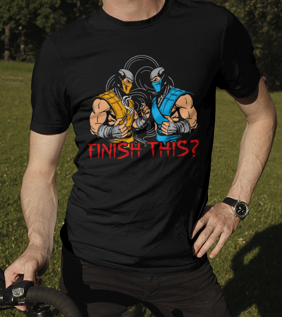Finish This Mortal Kombat Smoke Sub-Zero Scorpion Showdown T-Shirt