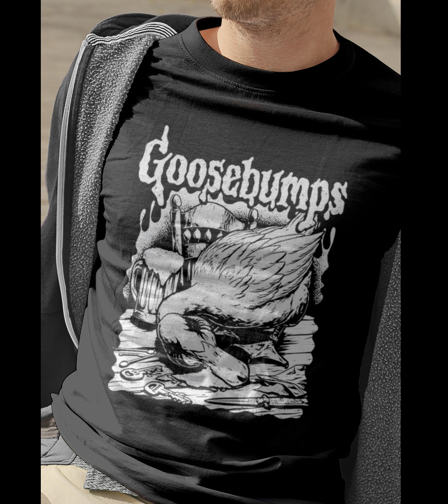 Goosebumps Goose With Thrown Chair And Mug T-Shirt
