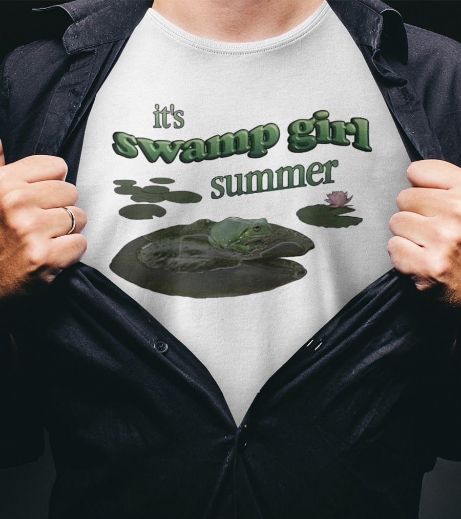 It's Swamp Girl Summer Frog Lily Pads Blossom T-Shirt
