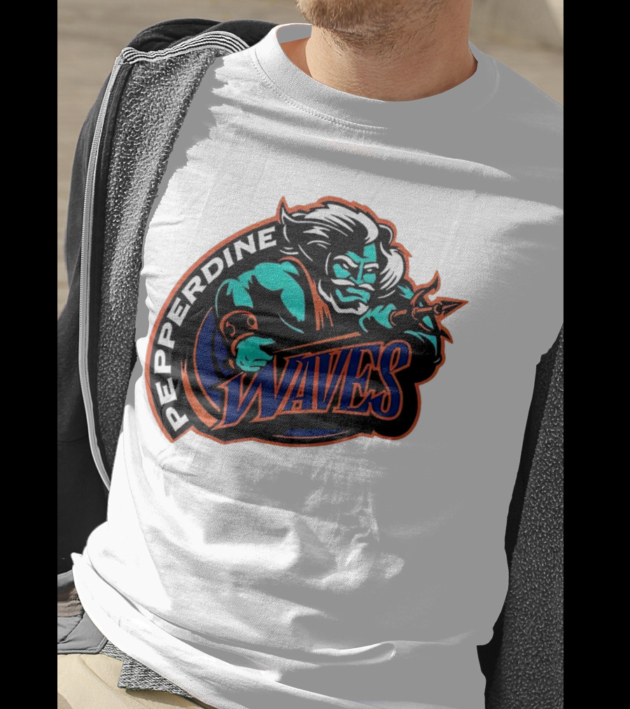Pepperdine Waves 1997 Retro Logo Warrior T-Shirt