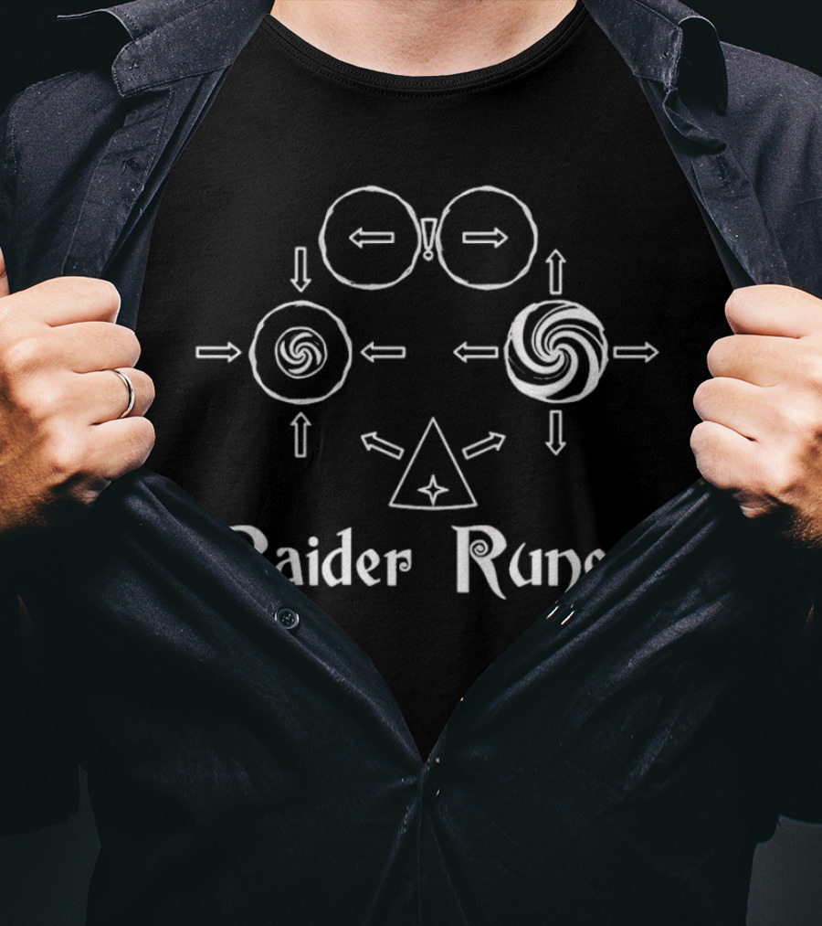 Raider Runes Circular Symbols And Arrows T-Shirt