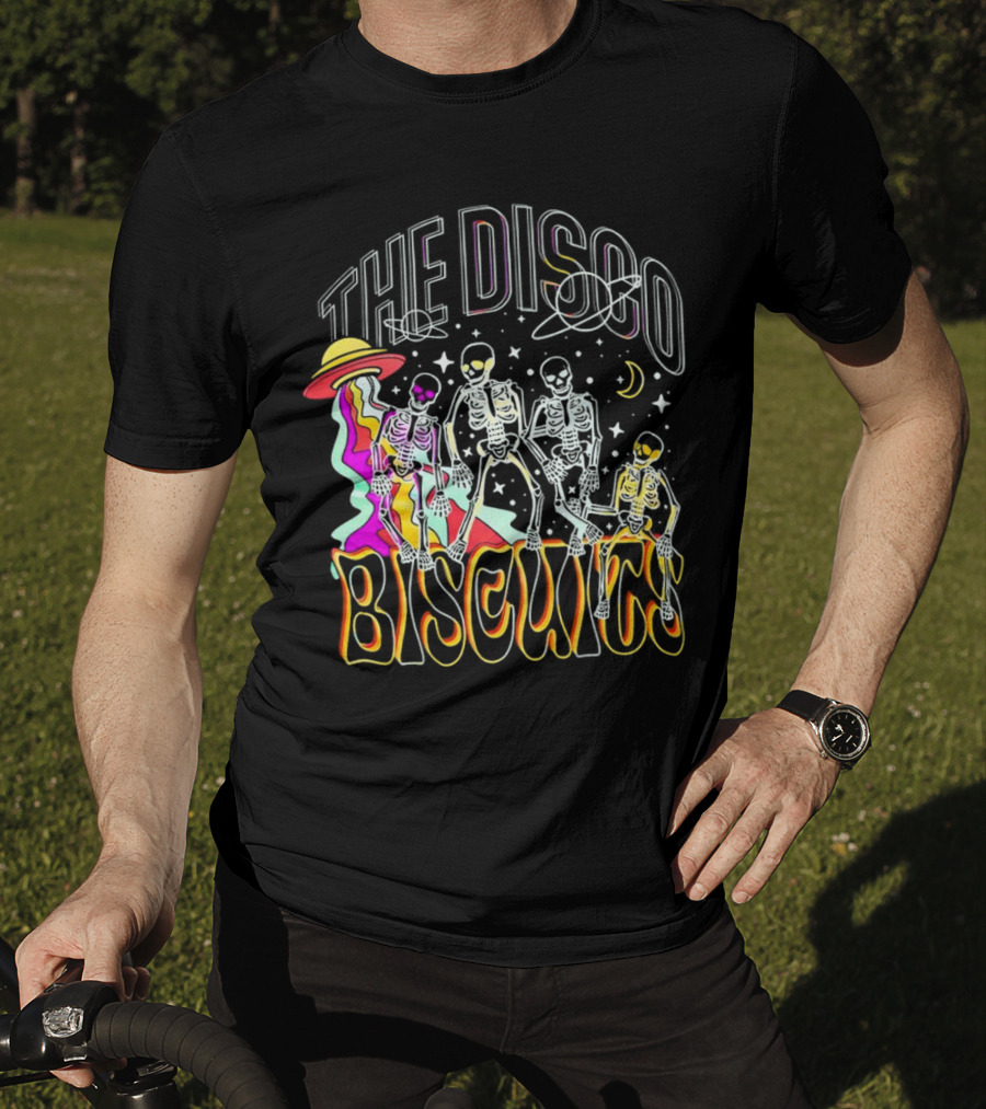 The Disco Biscuits Skeletons Dancing With UFO And Stars T-Shirt