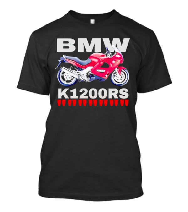 BMW K1200Rs Motorcycle Illustration With Red Iconic T-Shirt