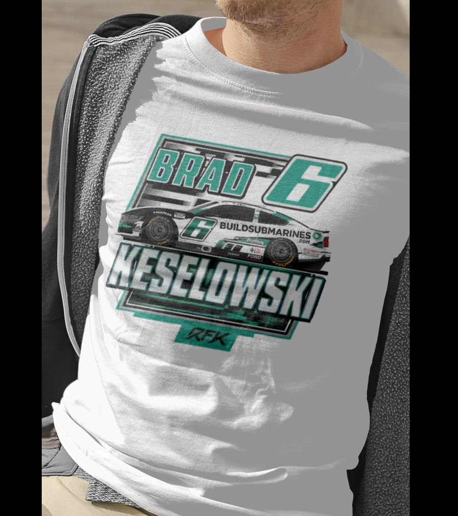 Brad Keselowski Buildsubmarines RFK Racing Number 6 Nascar Cup Series T-Shirt