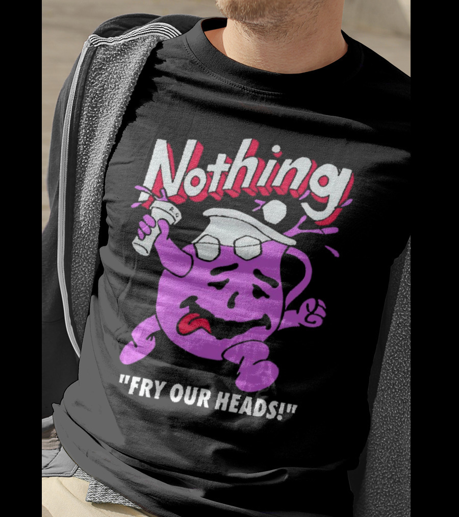 Nothing Fry Our Heads Purple Pitcher Character T-Shirt
