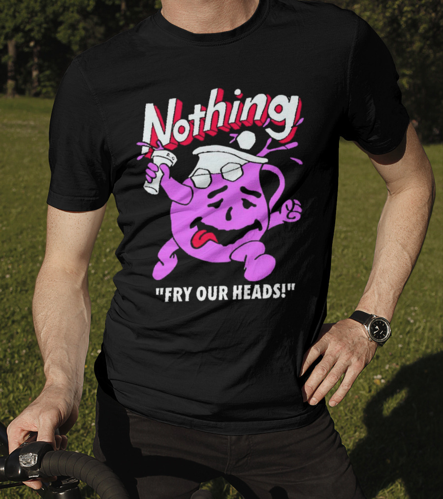 Nothing Fry Our Heads Purple Pitcher Character T-Shirt