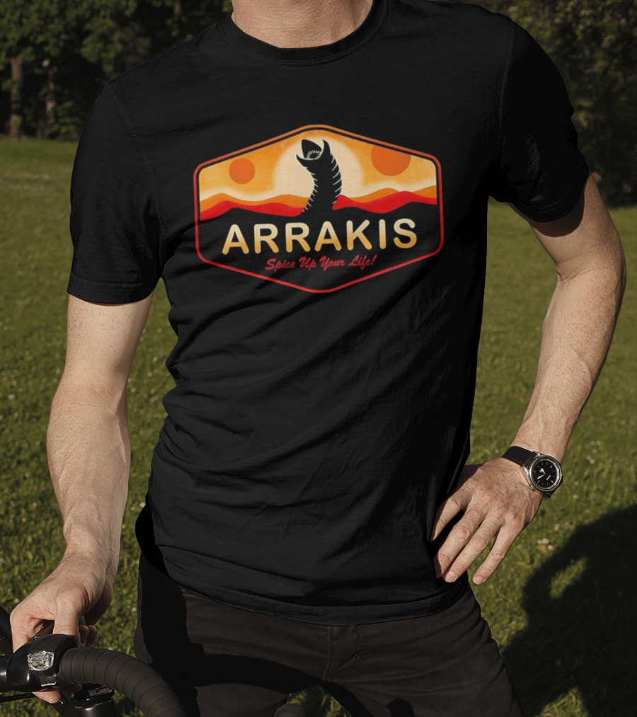 Arrakis Spice Up Your Life Dune Sandworm Desert Scene T-Shirt