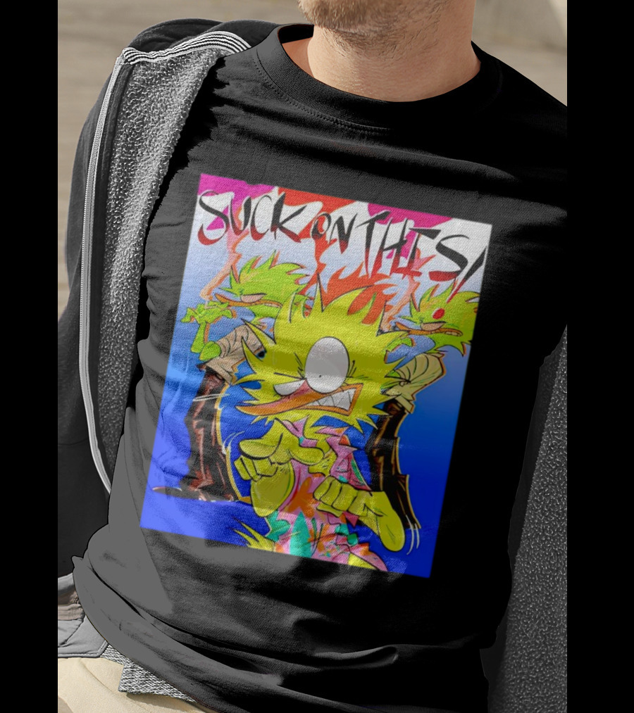 Suck On This Rugrats Reptar And Chuckie Cartoon T-Shirt