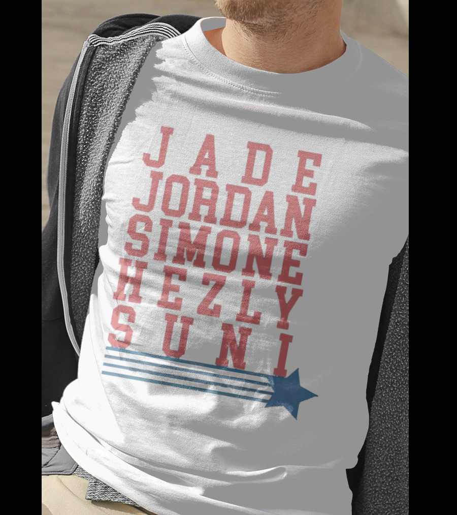 Jade Jordan Simone Hezly Suni Star Lines Sports T-Shirt