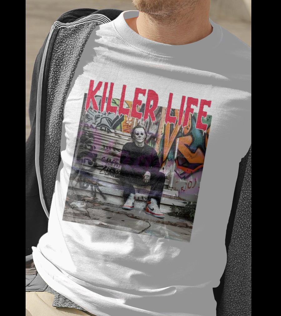 Michael Myers Killer Life Halloween Graffiti Steps T-Shirt