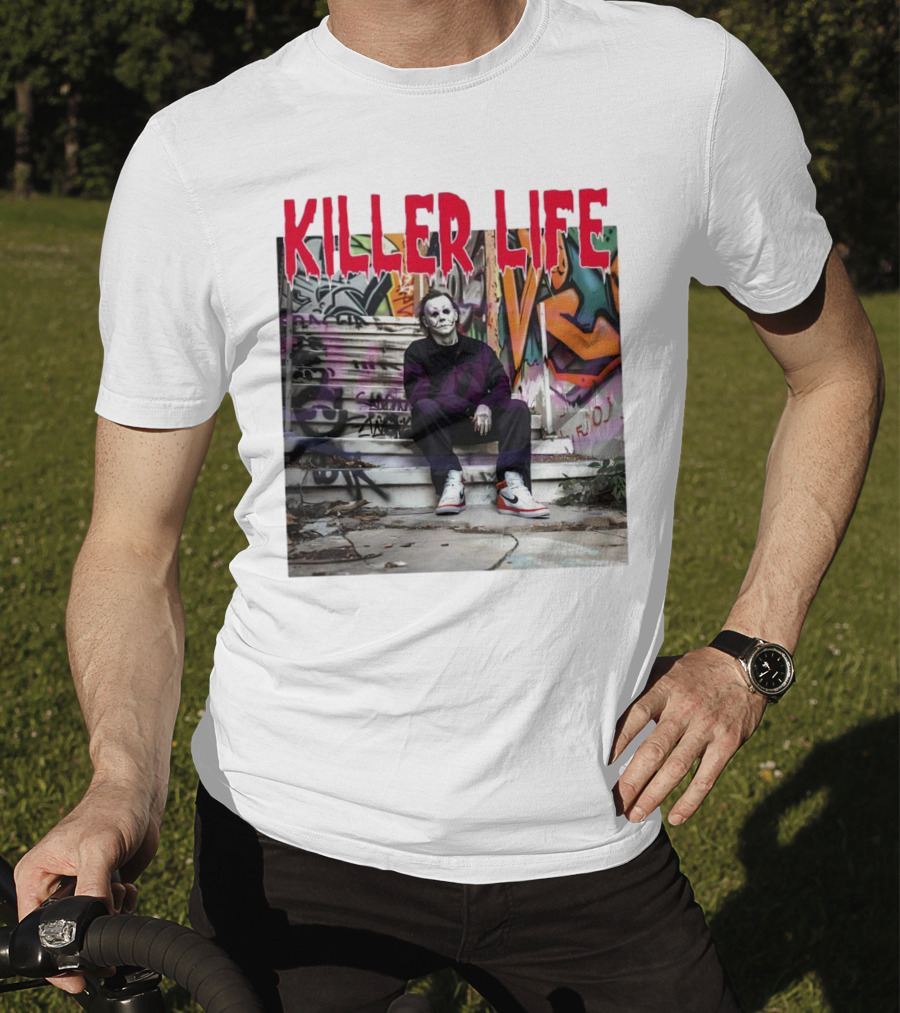 Michael Myers Killer Life Halloween Graffiti Steps T-Shirt