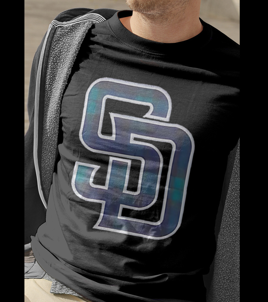 San Diego Padres SD Emblem With Bold Interlocking Letters T-Shirt