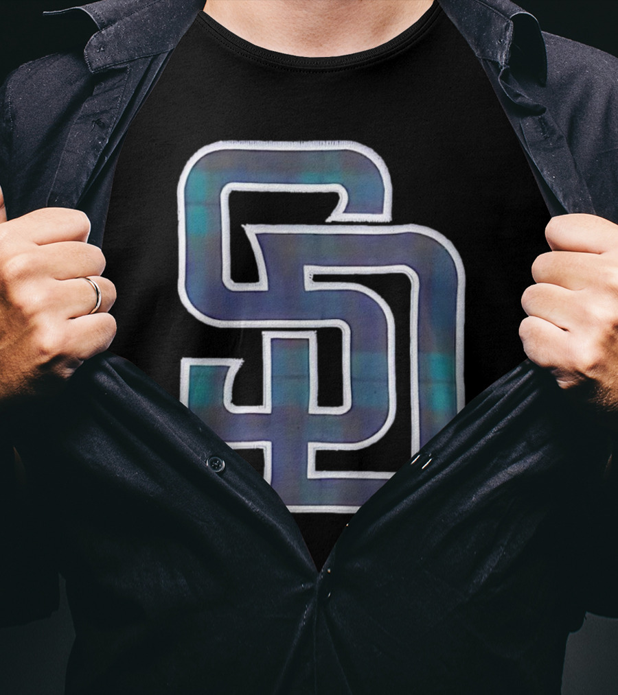 San Diego Padres SD Emblem With Bold Interlocking Letters T-Shirt