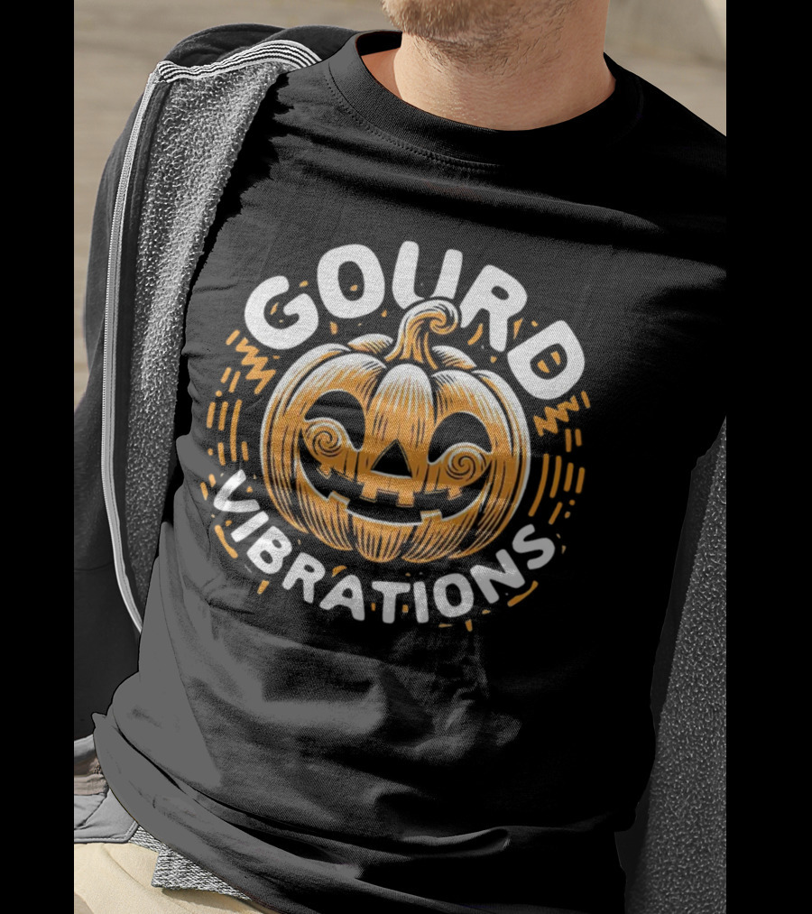 Gourd Vibrations Pumpkin Jack-O'-Lantern T-Shirt