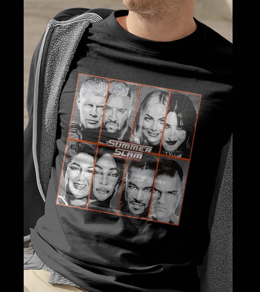 Summer Slam Cleveland WWE Superstar Collage T-Shirt