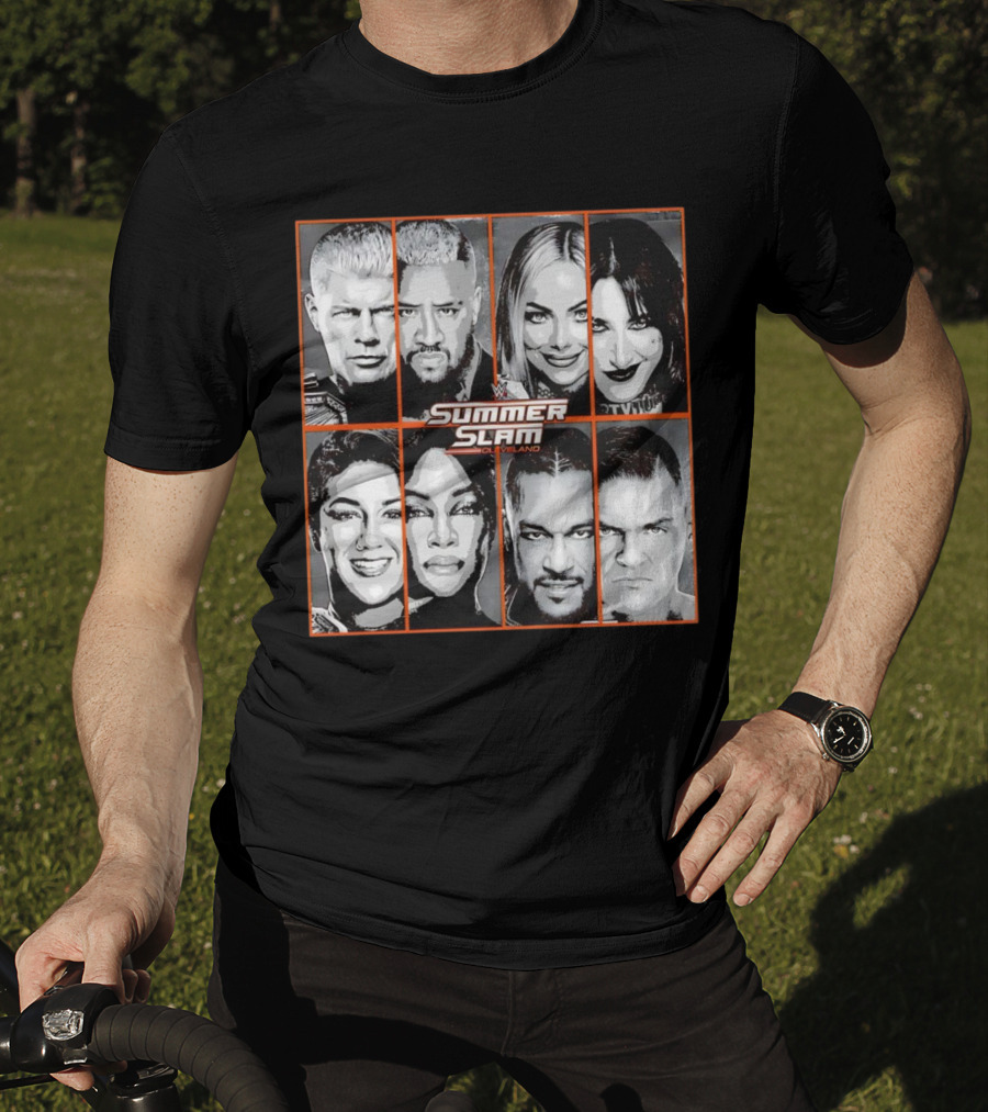 Summer Slam Cleveland WWE Superstar Collage T-Shirt