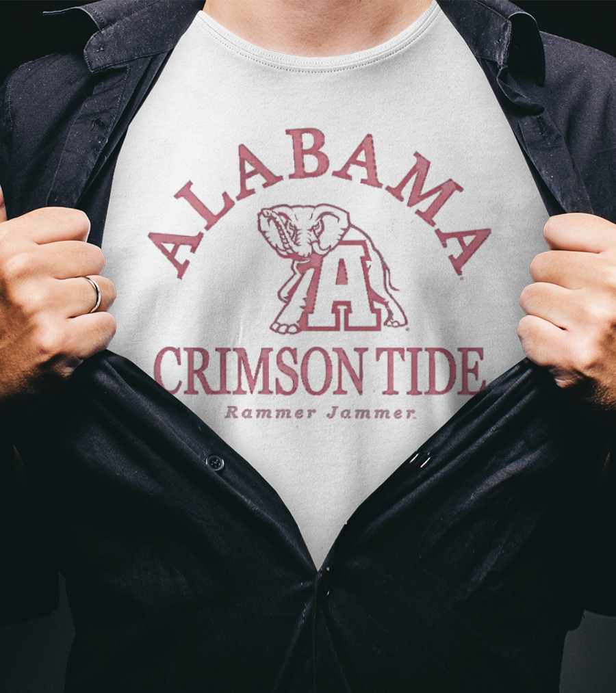 Alabama Crimson Tide Rammer Jammer Elephant T-Shirt